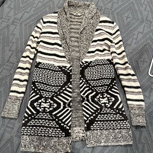 Urban outfitters black and white patterned cardigan
